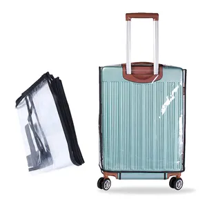 Seyahat aksesuarları bavul Anti-scratch koruyucu kapak PVC şeffaf su geçirmez özel bagaj koruyucu bavul tozluk