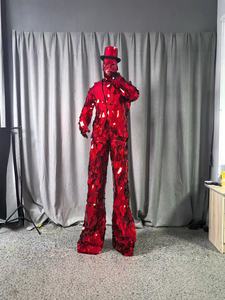 Costume <span class=keywords><strong>de</strong></span> robot dansant en miroir <span class=keywords><strong>de</strong></span> verre intégral, léger et réfléchissant, pour festival, défilé, événement commercial, spectacle sur scène en direct - Product Image 4