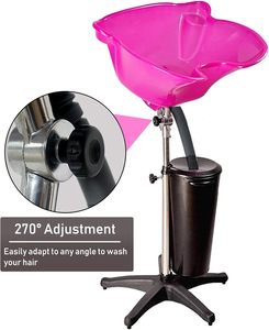 Bac à shampoing en plastique au design moderne et professionnel pour salons de coiffure et barbiers, couleur personnalisable, bac à shampoing portable, réservoir d'eau - Product Image 4