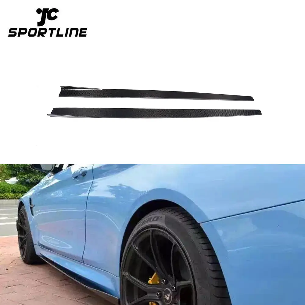 JC Sportline Fibra De Carbono F82 F83 M4 Kit Corpo Saia Lateral para BMW M3 M4 14-19