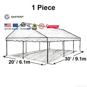 GAXTENT <span class=keywords><strong>Tente</strong></span> <span class=keywords><strong>de</strong></span> <span class=keywords><strong>jardin</strong></span> blanche à cadre <span class=keywords><strong>de</strong></span> pignon, tentes <span class=keywords><strong>de</strong></span> mariage pour événements 20 Ft X 30 Ft (6 M X 9 M) - Product Image 6