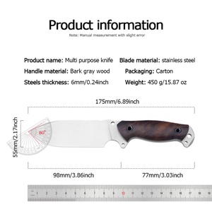 Couteau de poche en acier inoxydable à haute teneur en carbone personnalisable OEM, motif gravé, manche en bois pour le bricolage, le camping en plein air, la chasse et la survie - Product Image 6