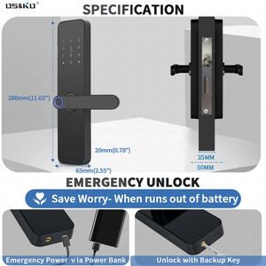 للبيع بالجملة من الصين أسطوانة مقبض لقفل الباب مع مفتاح قفل باب أمامي إلكتروني أسطوانات قفل باب من الألومنيوم - Product Image 5
