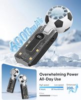 Fußballförmiger tragbarer Mini-Ventilator, 100-Gang-Handturboventilator, Hochgeschwindigkeits-Eiskühl-Handventilator