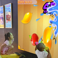Proyector Interactivo de Piso/Pared Sqarcade para Lanzamiento de Pelotas, Software de Proyección 3D, Control Remoto, Panel de 2.4x1.8m para Entretenimiento Infantil