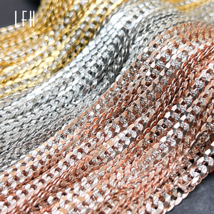 Collana a maglie piatte cubane Miami in oro massiccio 18 carati Au750 LFH, gioielli in oro saudita, gioielli in vero oro 18 carati, 18k, indossabile, con possibilità di sponda. - Product Image 4