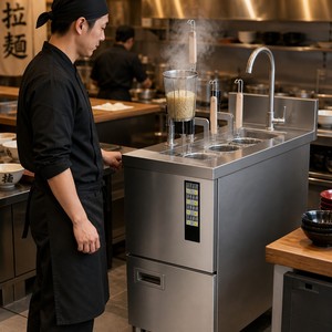 Cuiseur à nouilles électrique commercial à trois paniers à levage automatique 12 kW pour restaurants, stands de restauration, traiteurs et revendeurs - Product Image 5