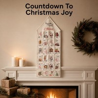 Calendrier de l'Avent Décoratif en Toile, Personnalisable, 24 Pochettes, Créatif, Écologique, Durable, Vente en Gros