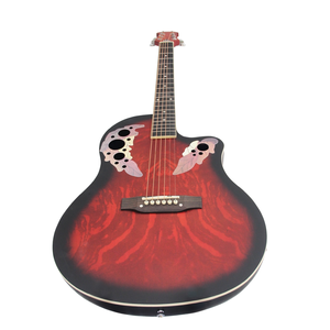 <span class=keywords><strong>Guitarra</strong></span> Electroacústica con Tapa de Madera Contrachapada de Tilo Rojo Vibrante de 41 Pulgadas para Principiantes - Product Image 5