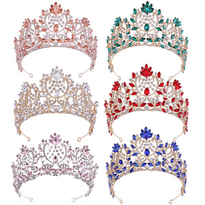 <span class=keywords><strong>Accessori</strong></span> <span class=keywords><strong>per</strong></span> <span class=keywords><strong>capelli</strong></span> di lusso Tiara Pageant Crown <span class=keywords><strong>Halloween</strong></span> Cosplay Designer Crown Wedding Party - Product Image 1