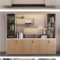 Table et chaise de bureau exécutif modernes et durables en bois avec rangement mural pour usage domestique/commercial