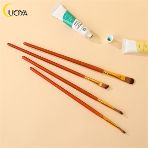 Pinceau rond <span class=keywords><strong>en</strong></span> nylon pour peinture acrylique et <span class=keywords><strong>aquarelle</strong></span>, pinceaux à peinture <span class=keywords><strong>en</strong></span> <span class=keywords><strong>ligne</strong></span> avec manche <span class=keywords><strong>en</strong></span> bois, pratiques pour étaler la peinture - Product Image 5