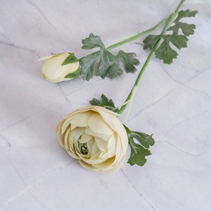 Rose artificielle Lu Lian à branche unique, élégante, en tissu vert tissé à la main, pour décoration de mariage - Product Image 3