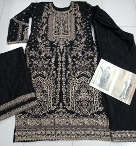 Vêtements indiens et pakistanais Costume Salwar entièrement cousu avec pantalon Salwar pakistanais de travail à séquence lourde pour la vente à l'exportation - Product Image 6