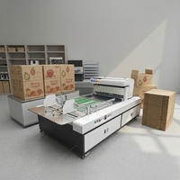 Imprimante numérique à jet d'encre semi-automatique à passage unique pour l'impression de boîtes en carton, emballages en carton ondulé avec alimentation automatique