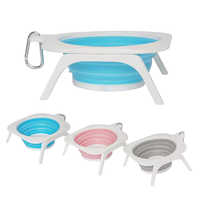 Tazón de Agua Plegable Ligero de PP+TPR para Paseos Diarios, Viajes al Aire Libre y Campamentos