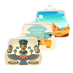 Custom Print Mini Pu Piramide Egypte Souvenir Portemonnee Voor Reisgeschenk