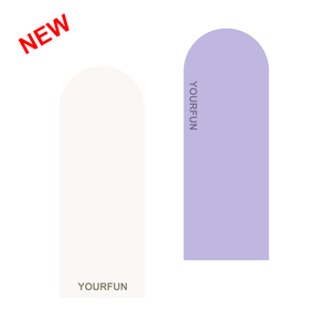 Tapis de sport personnalisé avec logo, couleur beige coco, en forme d'arche, noir mat nude, en caoutchouc PU, forme pilule, YF0304T, anti-ovale - Product Image 4