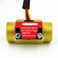 Capteur de débit YF-B1 en acier inoxydable et laiton avec filetage NPT, DN15, à effet Hall, DC5-24V, OEM pour la mesure de l'eau/du liquide/de l'huile