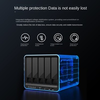 Gabinete de Matriz RAID de Cinco Discos, Admite 8 Configuraciones RAID, Soporte Universal para Discos Duros de 2.5/3.5 Pulgadas, Modelo X0244 12V8A