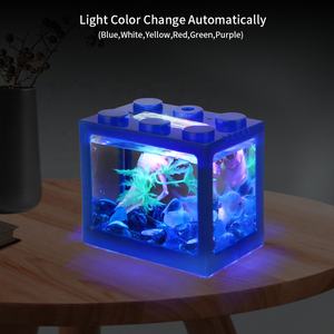 Klein Creatief Ecologisch Glas <span class=keywords><strong>Aquarium</strong></span> Mini Tropisch <span class=keywords><strong>Aquarium</strong></span> Met Led Licht Desktop Micro Landschap Emmer - Product Image 6