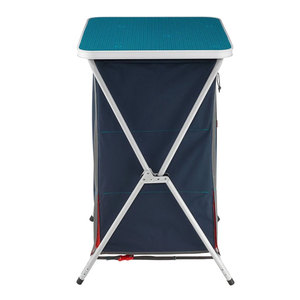 Meuble de rangement de cuisine pliable moderne en aluminium léger pour camping extérieur, table portable avec plateau en MDF pour pique-nique, mobilier d'extérieur - Product Image 4