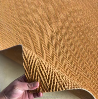 Pierre flexible MCM à texture lin naturel, panneaux tissés en chanvre pour la conception de murs décoratifs intérieurs