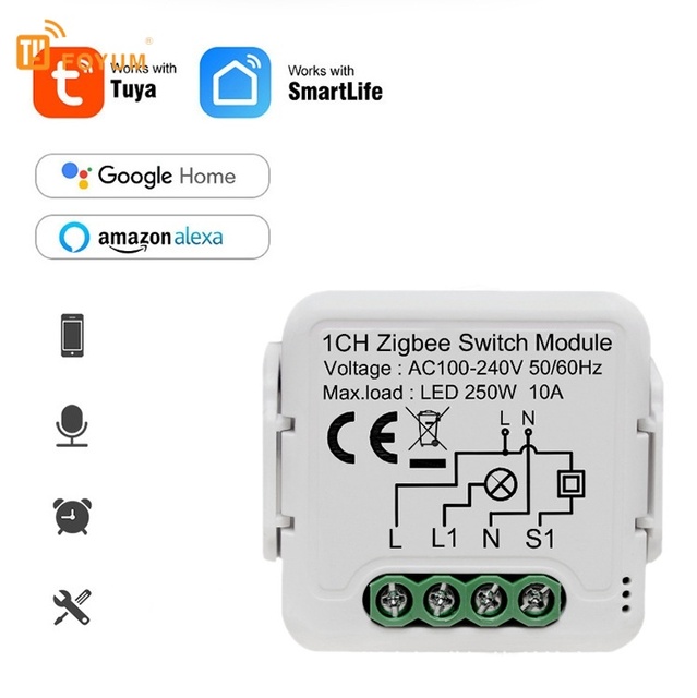 Zigbee Smart Switch Module - 4-channel On-off Device - Smart Switch - Dabao Smart On-off Device - Switch Module