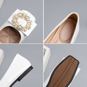 <span class=keywords><strong>Ballerine</strong></span> da Donna Estive/Autunnali con <span class=keywords><strong>Punta</strong></span> Affusolata in Pelle Verniciata e Strass, Slip-On Casual Eleganti con Suola Morbida in PU Anti-Odore - Product Image 6
