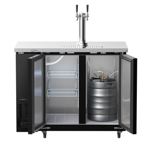 Refroidisseur de bière en acier inoxydable de qualité commerciale GGM Gastro avec robinet - 2 fûts de 50 litres - 1240 x 620 mm - Product Image 5