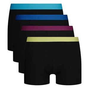 Professional Manufacturer Wholesale 92% Polyamide Spandex Adult Men's Solid Pattern Seamless <b>Boxer</b> Briefs Tagless Comfort Waist - Product Image 2