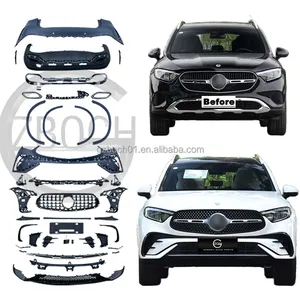 X254 Autos toß stange Für Mercedes Benz GLC GLC200 GLC260 Upgrade AMG Line Bodykit Front stoßstange Heck diffusor X254 Auto grill