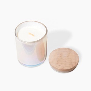 Vela holográfica transparente personalizada, frascos de vidrio con tapas de bambú y etiqueta privada <span class=keywords><strong>para</strong></span> fabricación de <span class=keywords><strong>velas</strong></span> perfumadas, venta al <span class=keywords><strong>por</strong></span> <span class=keywords><strong>mayor</strong></span> - Product Image 5