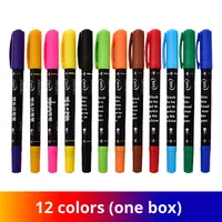 Deli S571 Stylo marqueur 12 couleurs à double extrémité, adapté à la prise de notes et au dessin artistique.