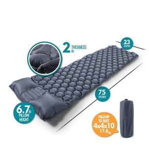 ハイキングテント旅行用枕付き2インチ防水インフレータブルスリーピングパッド - Product Image 3