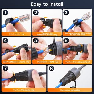 สายเคเบิลเครือข่าย <span class=keywords><strong>RJ45</strong></span> กิกะบิต พร้อมปลอกหุ้ม PVC กันน้ำ IP68 สำหรับ Starlink Gen 2 - Product Image 3