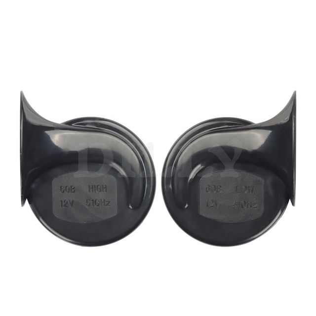 Auto Horn 12V 24V High & Low Tone Horn Set Universal Modified Motorcycle Truck Train Bus Boat Red Classic Snail Horn