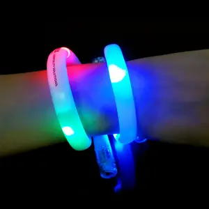 High Quality Led Flashing Bracelet For Birthday Halloween Glowing Party Supplies Led Dance Bangle Wristband