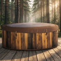 Naiya Spa gonflable moderne et écologique, bain à remous extérieur, jacuzzi pour 5 à 7 adultes, grande baignoire spa portable, salle de sport