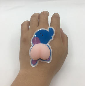 Милые Мультяшные наклейки задницы 3D Мультяшные мягкие стикеры Детские декомпрессионные игрушки забавные мягкие сжимающие милые наклейки - Product Image 5