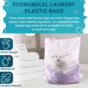 Custom Logo Eco-Friendly Biodegradable Recyclable Linen Hotel Laundry Bag - Product Image 4