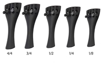Chevalet de violon en fibre de carbone avec accordage fin, noir non revêtu, tailles 1/8, 1/2, 1/4, 3/4, 4/4, accessoires pour violon