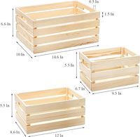 Caisses gigognes en bois avec poignées Caisses en bois décoratives Boîte de rangement en bois pour cuisine bureau chambre placard