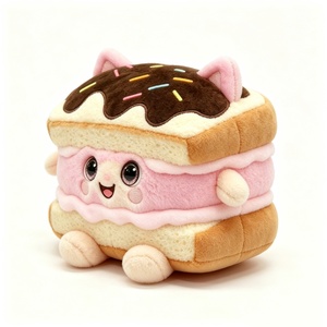 ตุ๊กตาขนมปังปิ้งรูปแมวแบบกำหนดเอง ของเล่นตุ๊กตาขนมปัง ตุ๊กตาแมวขนนุ่ม ของหวาน ขนนุ่มสไตล์เบเกอรี่ ไส้ใยฝ้าย PP สำหรับฮาโลวีน - Product Image 1