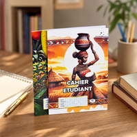 Cahier d'exercices scolaire agrafé pour l'éducation au Kenya, pages intérieures, emballage carton, fourniture directe usine