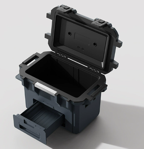 Đa chức năng 50L Băng hộp mát hộp Cá băng ngực lạnh bin ngoài trời làm mát với ngăn kéo - Product Image 1