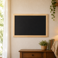 Tableau noir mural en bois de pin gravé, écologique, pour menus de restaurants, cafés et boutiques (vente en gros)