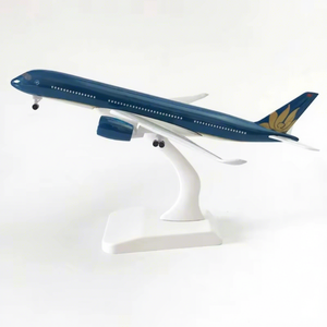 Modelo de Avión de Metal Fundido a Presión de 20 cm de Vietnam Airlines Airbus <span class=keywords><strong>A350</strong></span> con Tren de Aterrizaje, Regalo Coleccionable de Aviación - Product Image 1