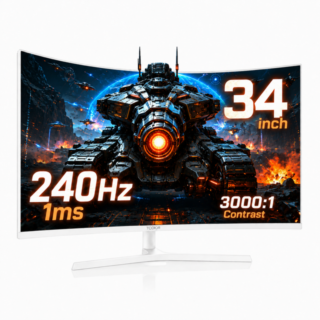 Gaming Monitor 240hz 4k 34 Inch Curved Pc Screen Monitor Hdr Lcd Monitors Ultrawide Led Display RGB Backlight Pc Gaming Screen