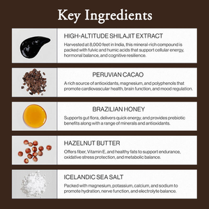 Complejo líquido Shilajit de primera calidad con avellana, cacao y miel brasileña, ayuda a un cerebro saludable, promueve la energía, mantiene el líquido oral - Product Image 5
